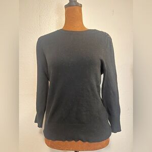Mossimo black sweater with small buttons on left shoulder